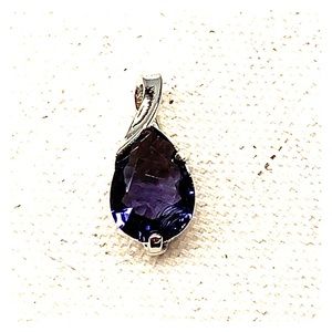 Purple Resin Stone Pendant